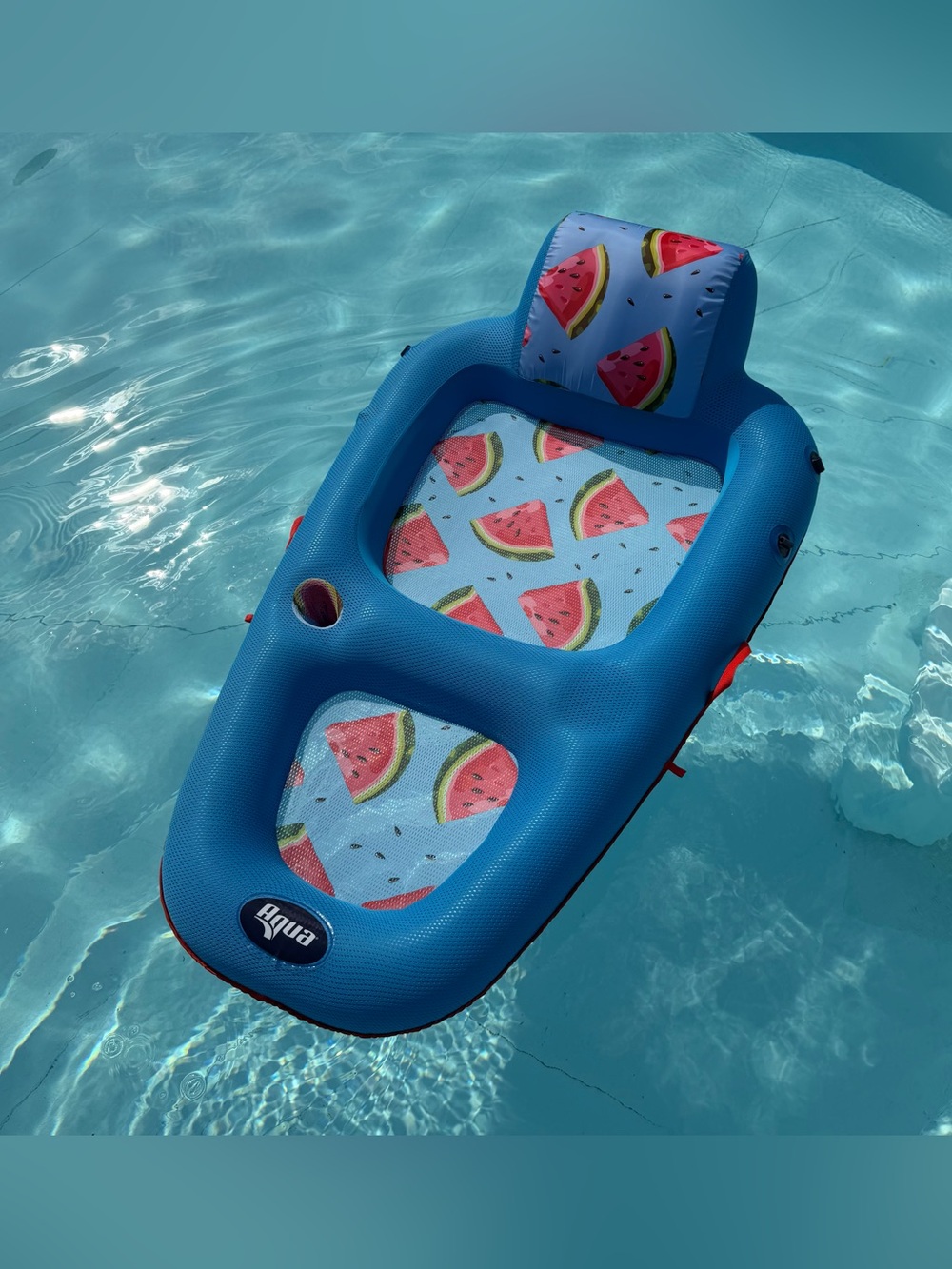 Aqua Ultimate Sunshade Recliner Ultra-Comfortable Mesh Covered Pool Lounge Float - Picture 10 of 11